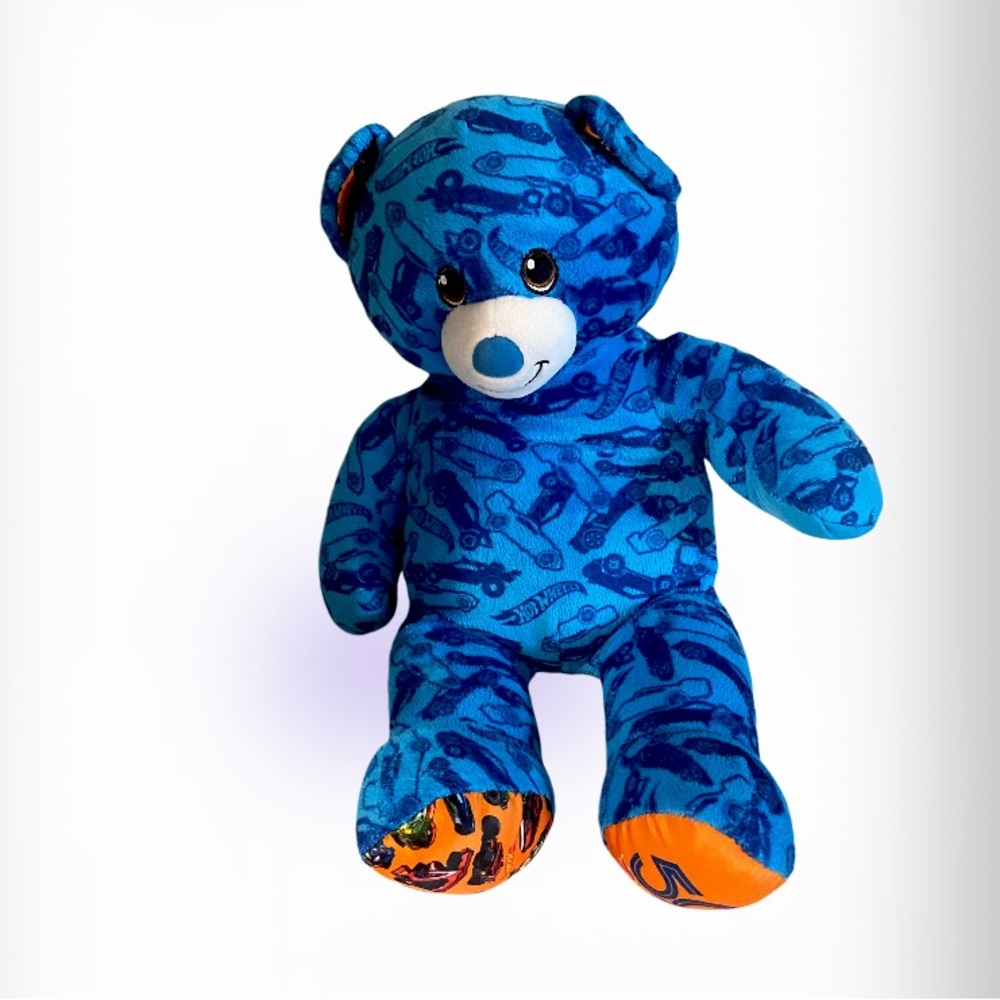 BUILD-A-BEAR Hot Wheels 50th Anniversary Blue Bear